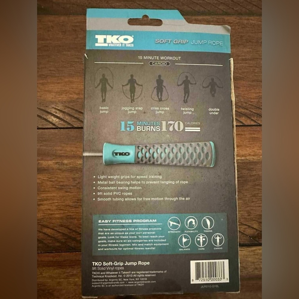 TKO Soft Grip Adjustable Jump Rope - Picture 3 of 3